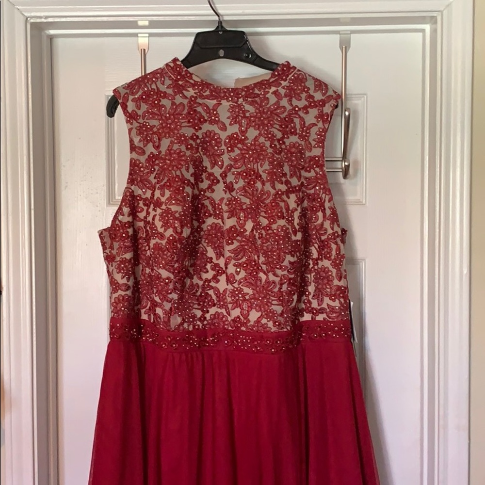 Sangria colored ball gown! Timeless piece!